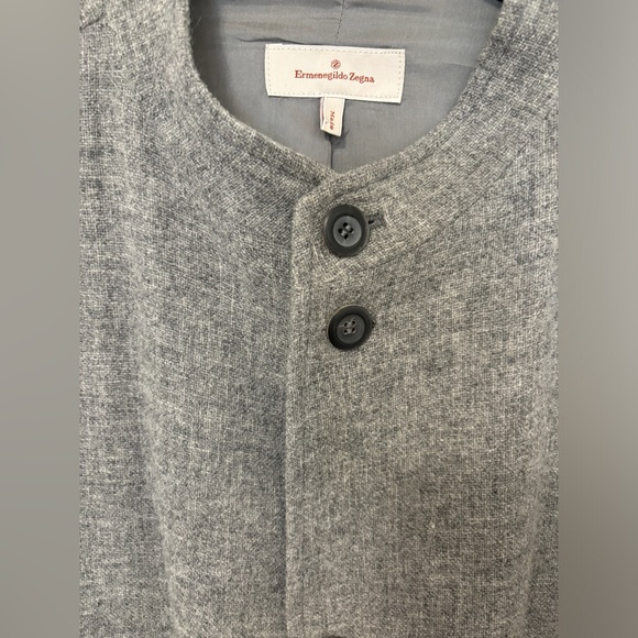 Zegna gray light jacket - Zegna oversized buttoned shirt - Picture 2 of 5